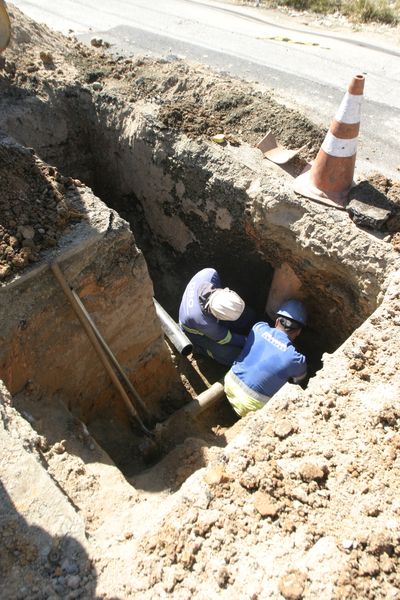 Obras de interligação de redes de água no Parque Cidade Campinas