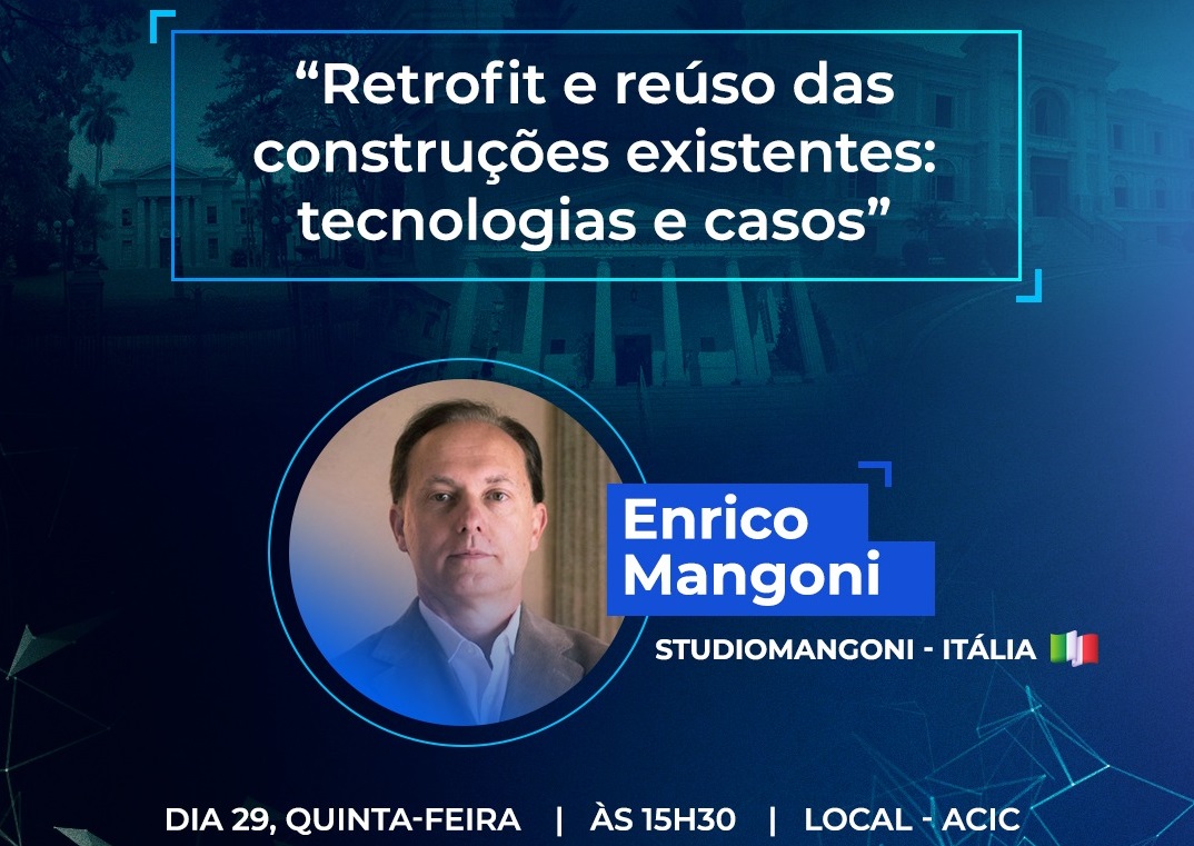 Inscrições pelo site https://www.sympla.com.br/evento/workshop-retrofit-enrico-mangoni/2042867