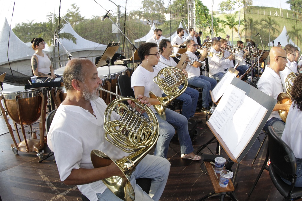 Músicos da Orquestra Sinfônica de Campinas em apresentação no Parque das Águas, em dezembro do ano passado