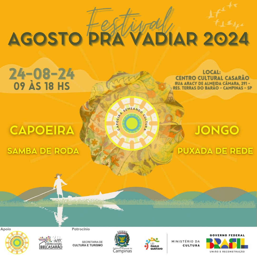 Reprodução do cartaz do Festival Agosto pra Vadiar