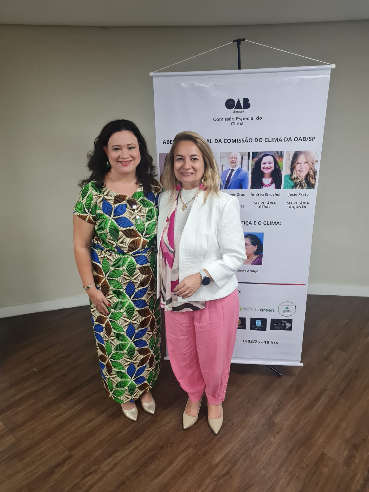 Andrea Struchel e Marcela Pupin em Comissão Especial do Clima da Ordem dos Advogados do Brasil - Seção São Paulo