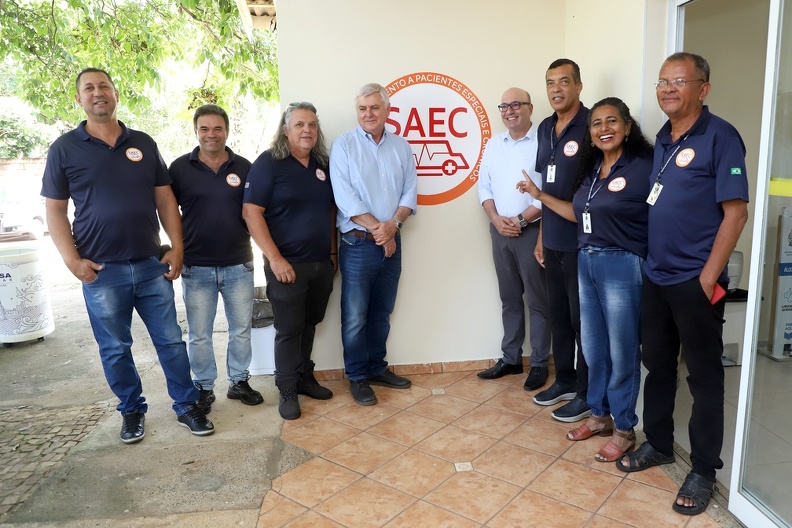 Equipe do Saec reunida durante solenidade nesta quarta, 20