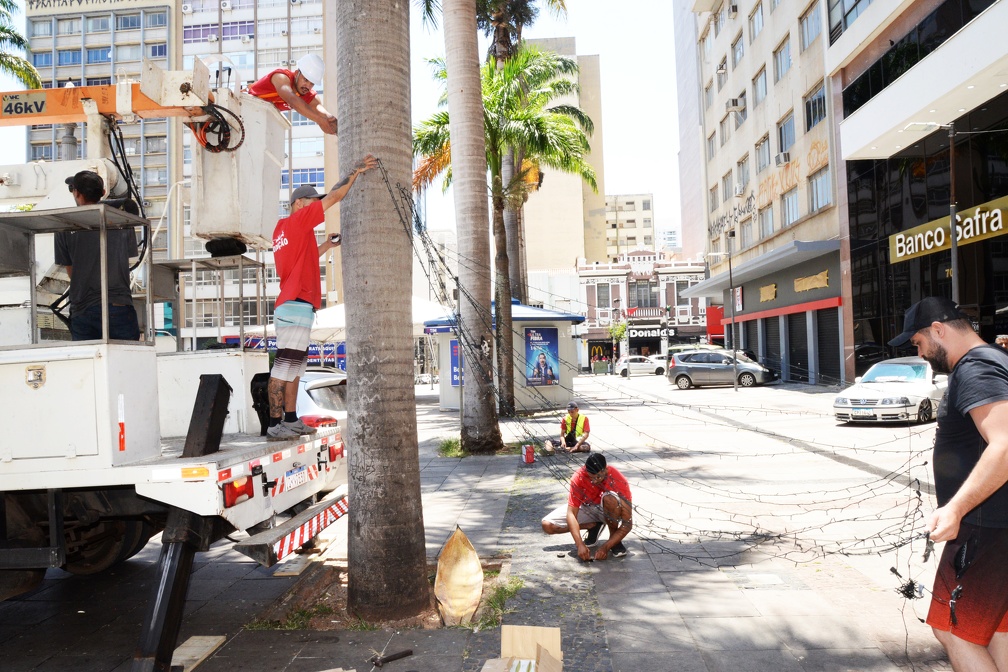 Trabalhos começaram pelo centro