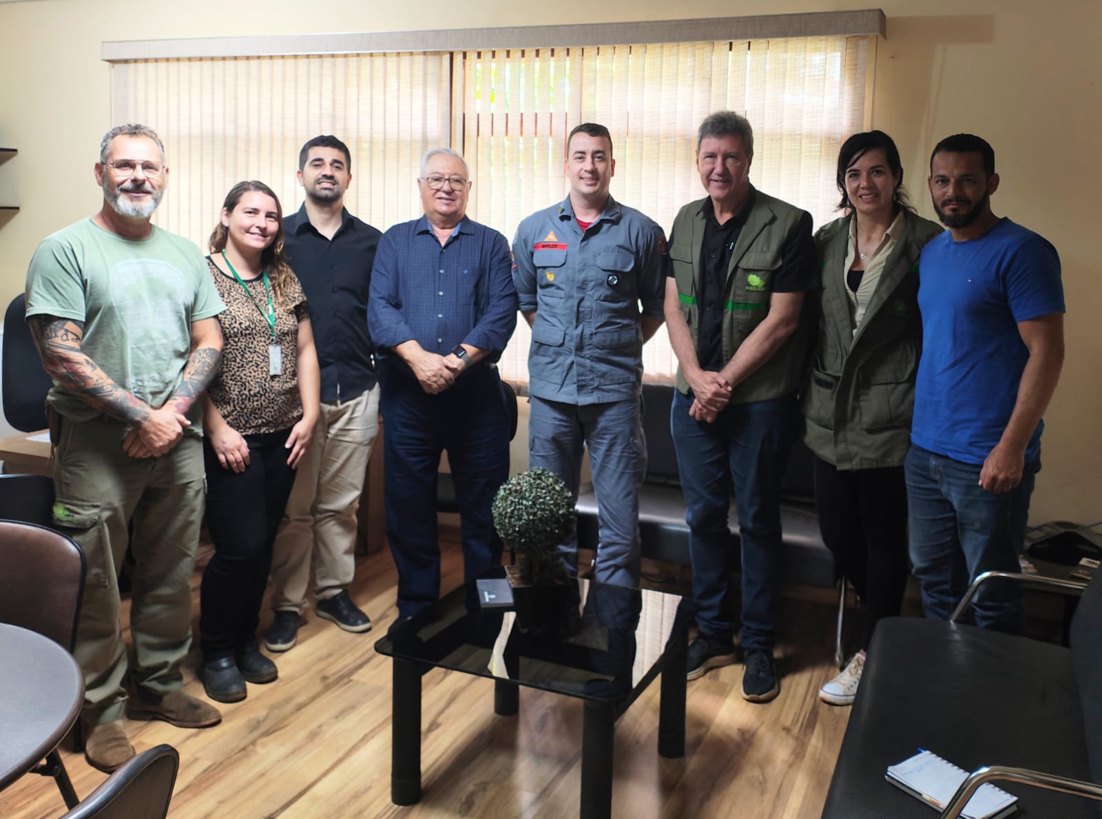 Divulgação Gestores e equipe técnica da FJPO, brigadistas e Bombeiros planejam ações para prevenir incêndios na Mata Santa Genebra