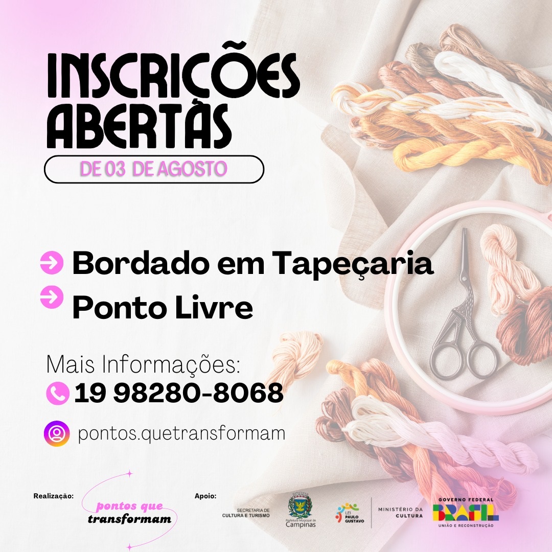 Cartaz da Oficina Pontos que Transformam