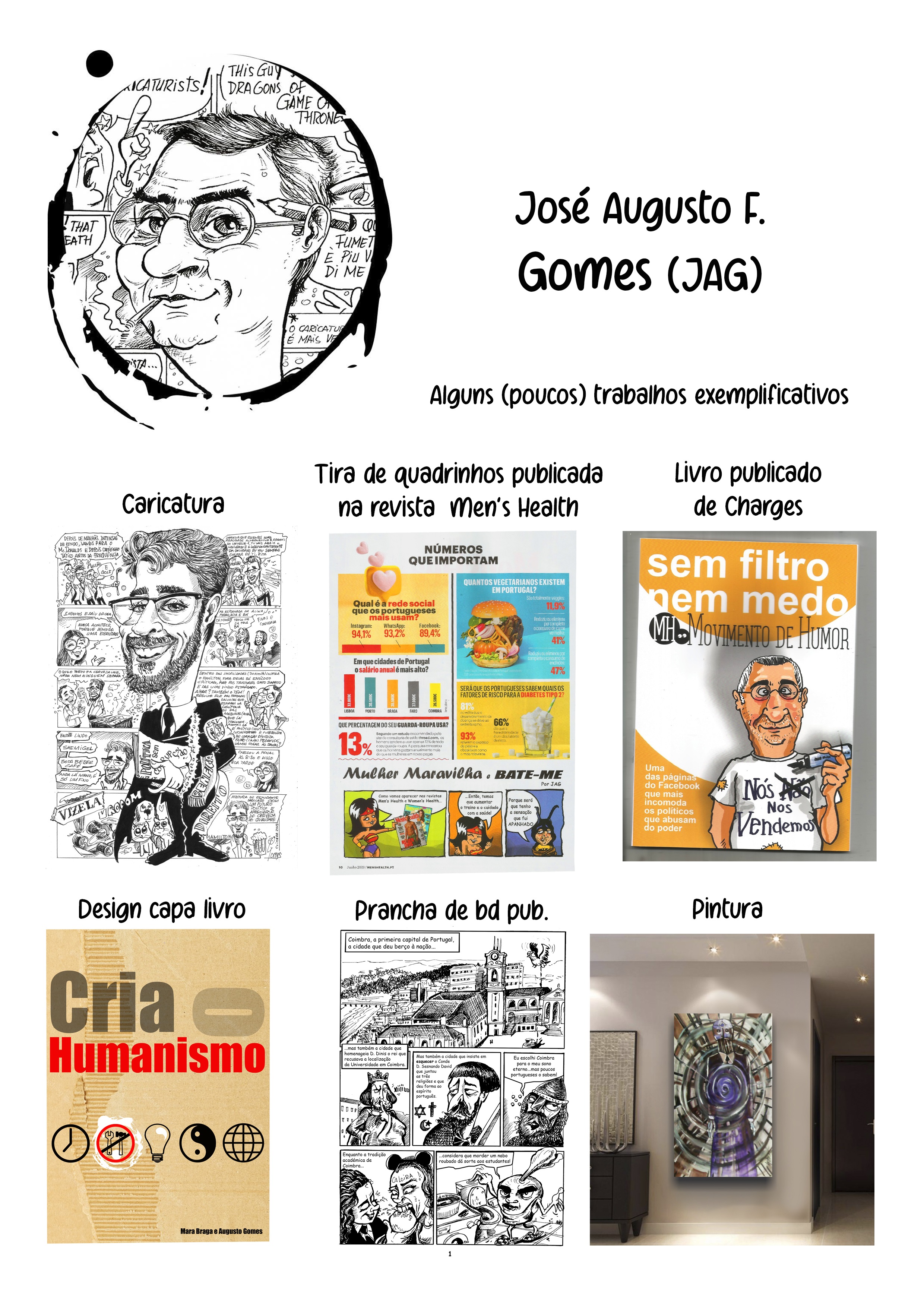 Cartaz da oficina do ilustrador José Augusto Gomes