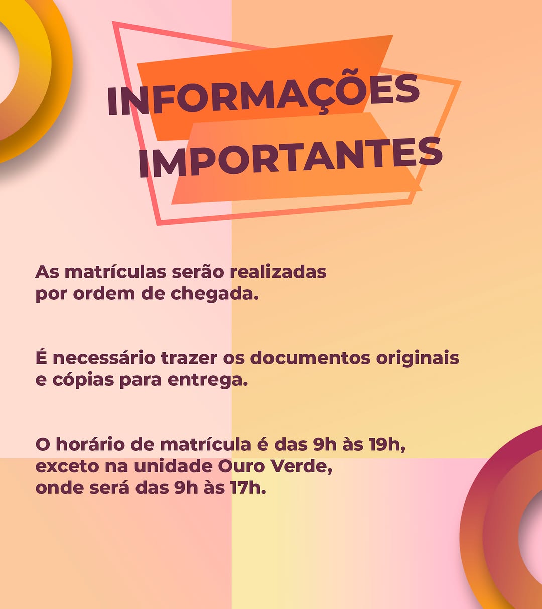 Divulgação Para participar dos cursos, é preciso ter 15 anos ou mais, ter concluído o ensino fundamental, ou estar cursando a 8° série ou 9° ano