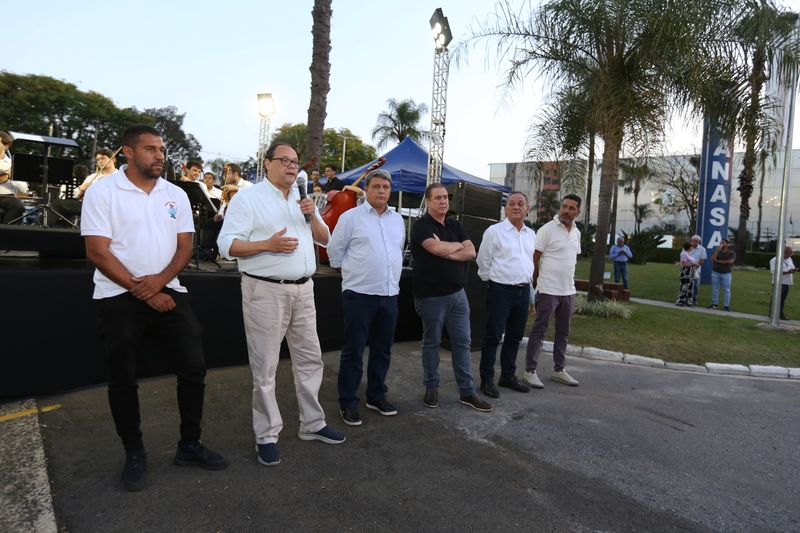 Cerimônia contou com o presidente Manuelito, o prefeito em exercício Wanderley de Almeida e autoridades