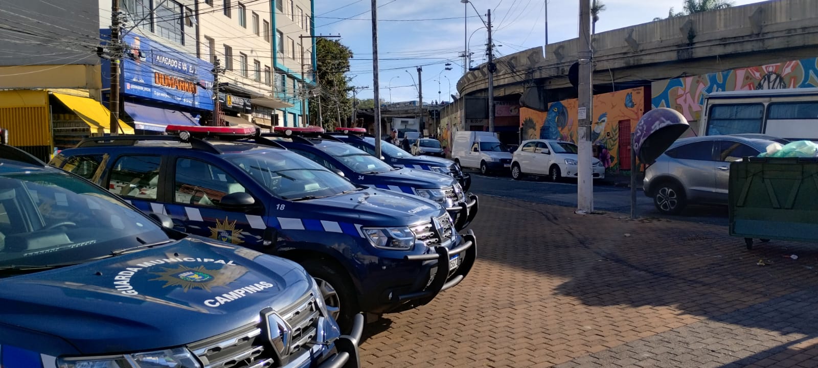 São cerca de 100 guardas municipais atuando no Centro, além das viaturas motorizadas