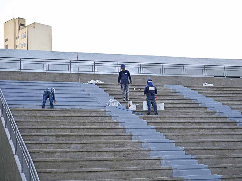 Impermeabilização da estrutura exige tempo seco