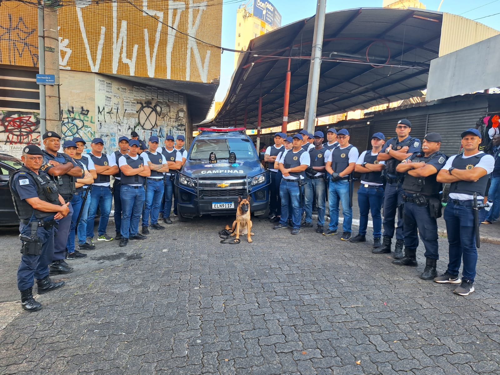 Canil da GM participou com o cão Flecha, que atuou na varredura pela linha férrea