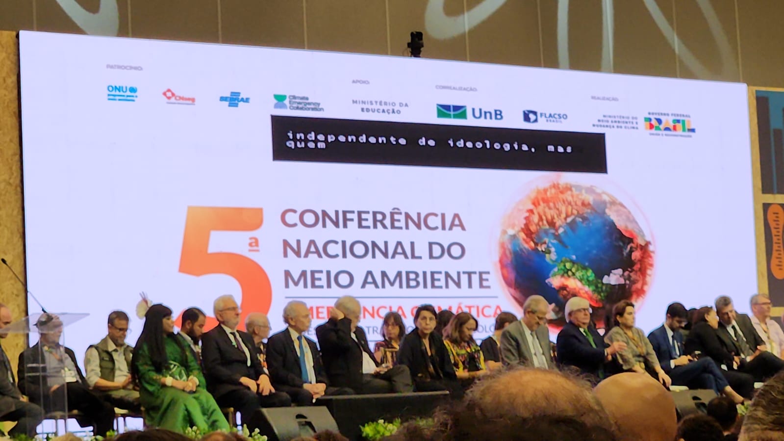 Divulgação Mesa de abertura da 5ª Conferência Nacional de Meio Ambiente nesta quarta-feira (7), em Brasília