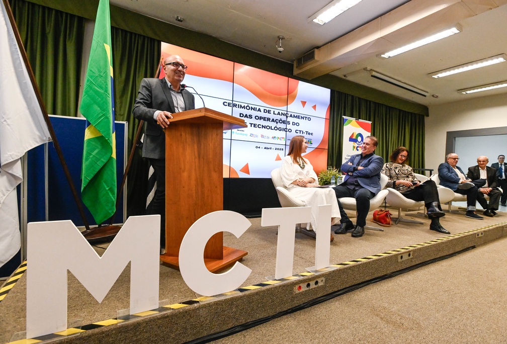 Rogério Capela Dário Saadi fala durante evento no CTI Renato Archer: fomento à tecnologia de forma constante