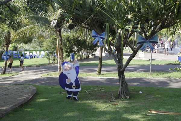 Parque das Águas com decoração natalina