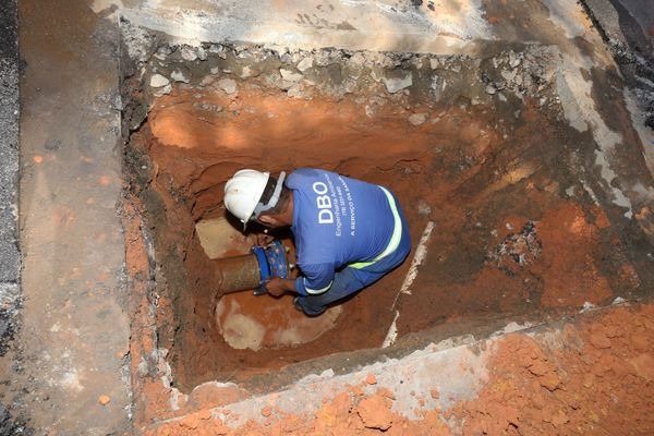 O fornecimento de água será retomado gradualmente após a conclusão da obra