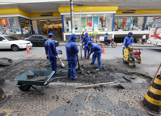 Obras no centro: chegou a vez de diversos bairros