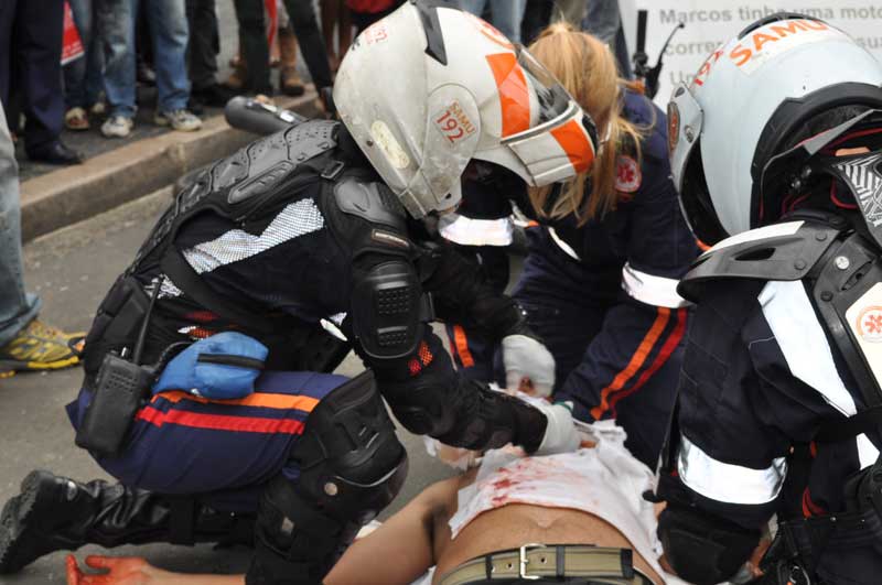 Na representação, o drama de uma vítima