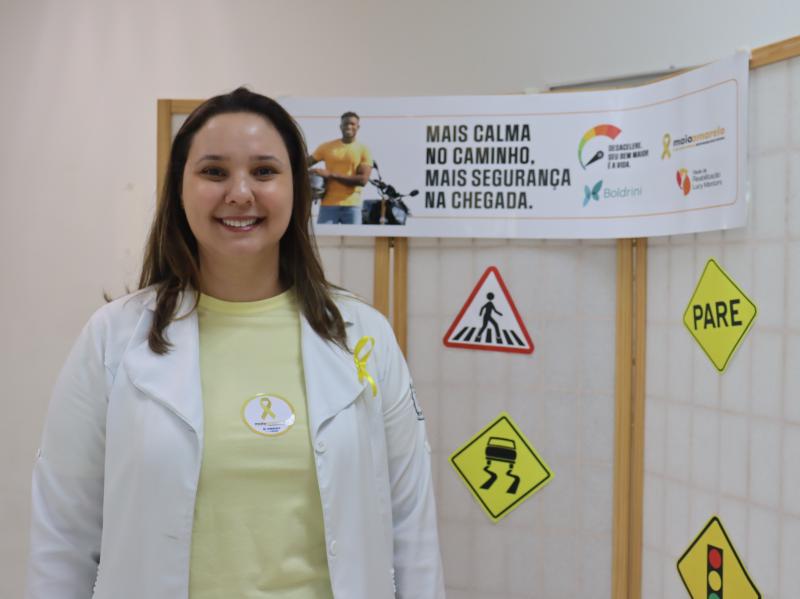 Amábile Tordin, fisioterapeuta do Centro de Reabilitação Lucy Montoro: um acidente pode mudar a vida de uma pessoa