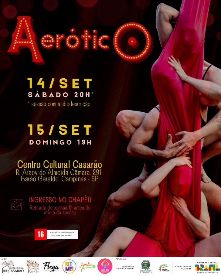 Números aéreos se entrelaçam com a dança