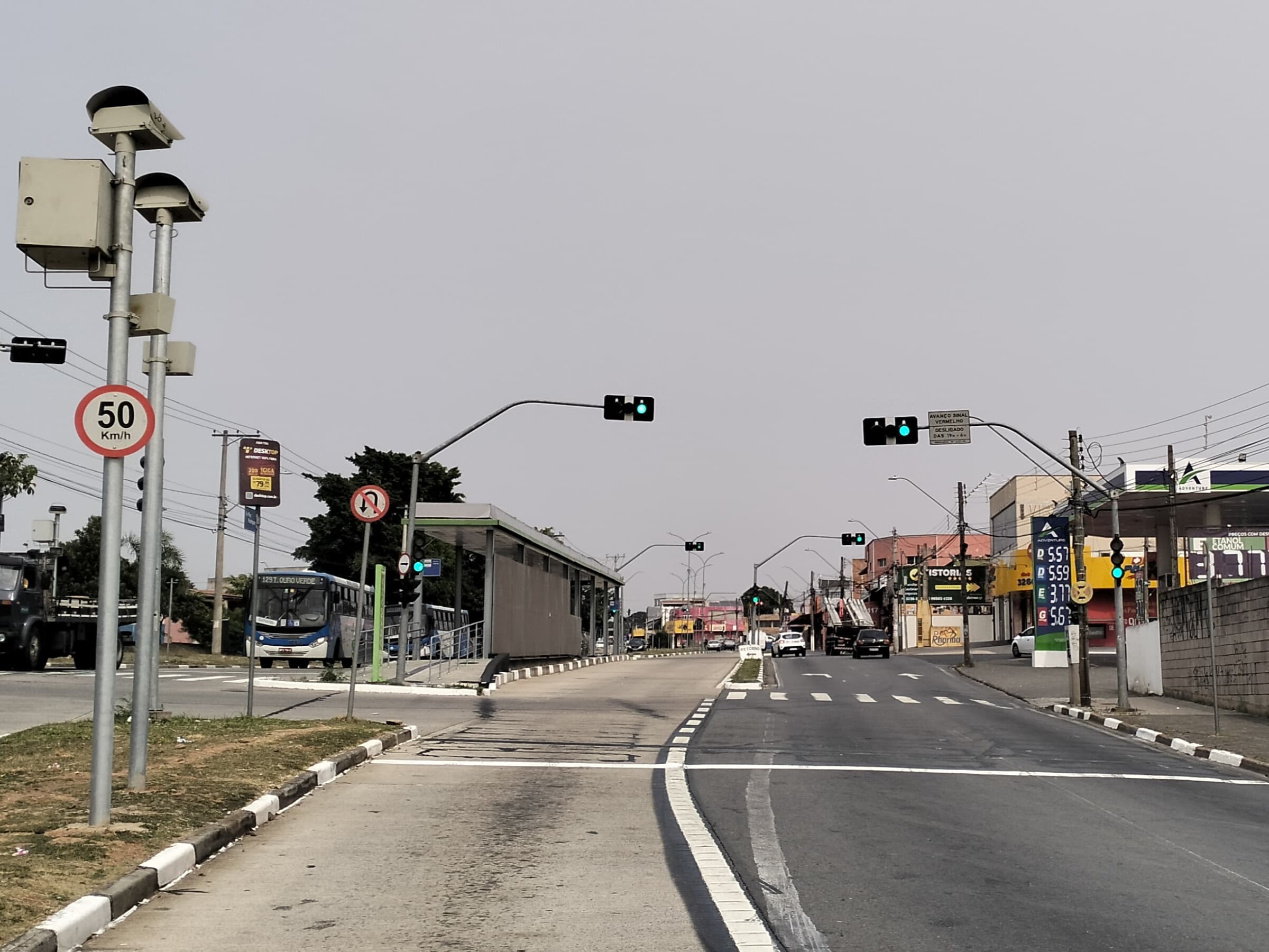 Fiscalização eletrônica já existe no sentido Centro e será ativada no sentido oposto