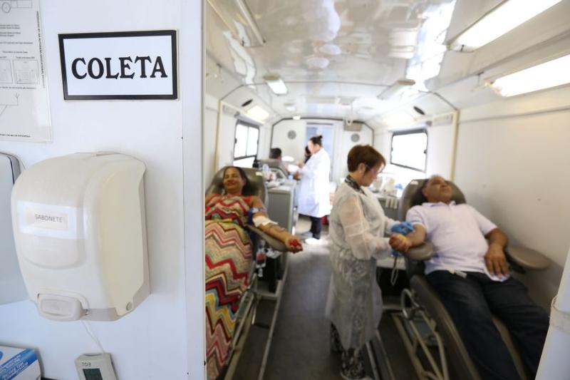 Estação móvel para coleta de sangue tornou a ação mais acessível