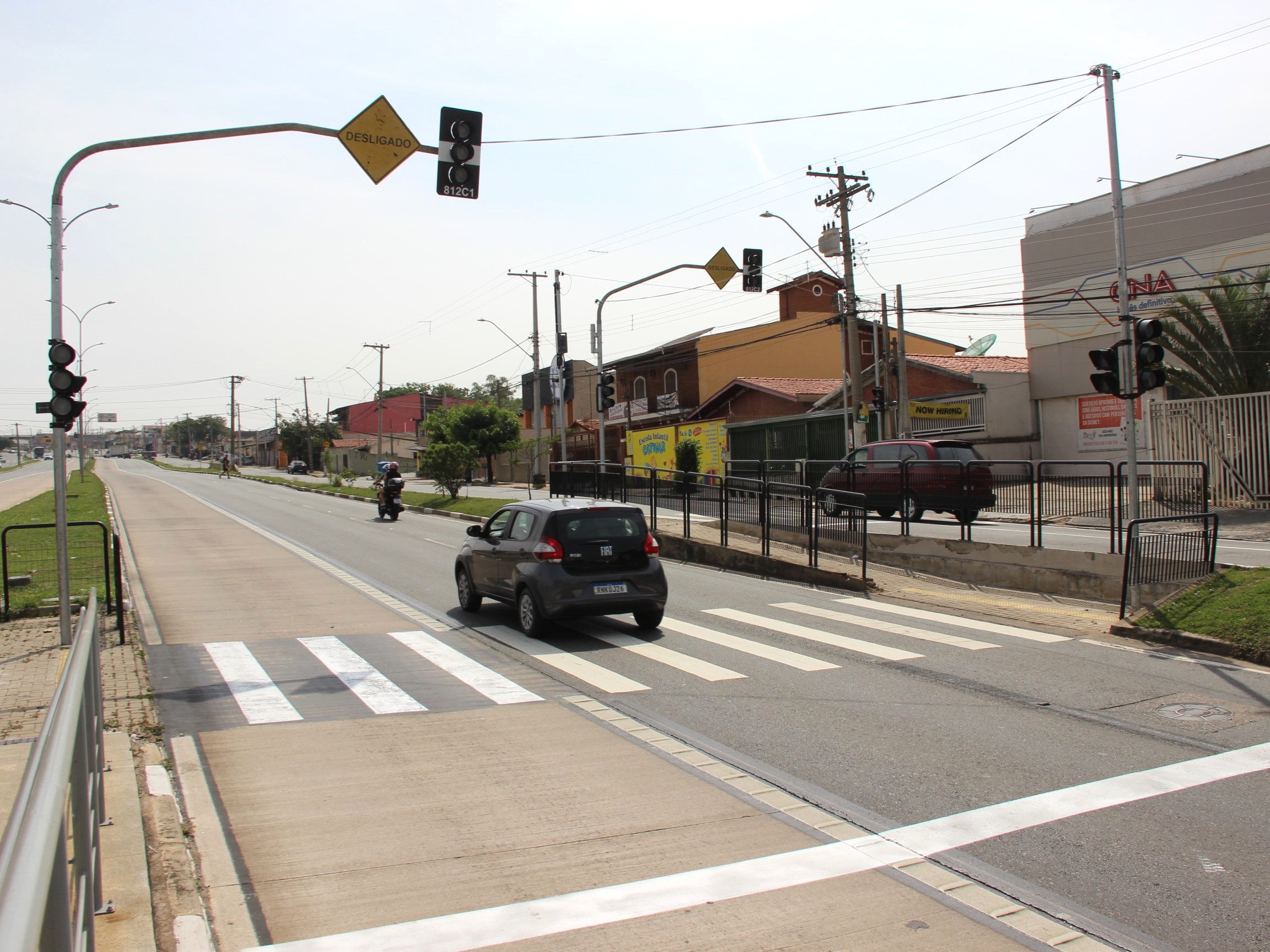 Equipamentos estão no sentido Centro da avenida, na altura da Estação BRT Capivari