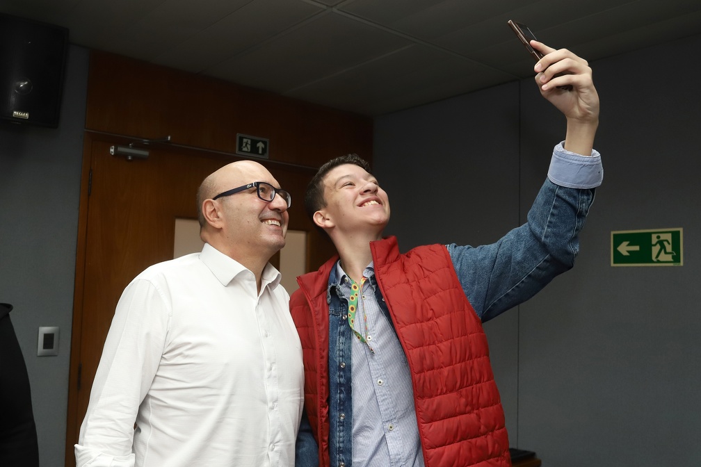 Dário foi protagonista de selfies com os garotos