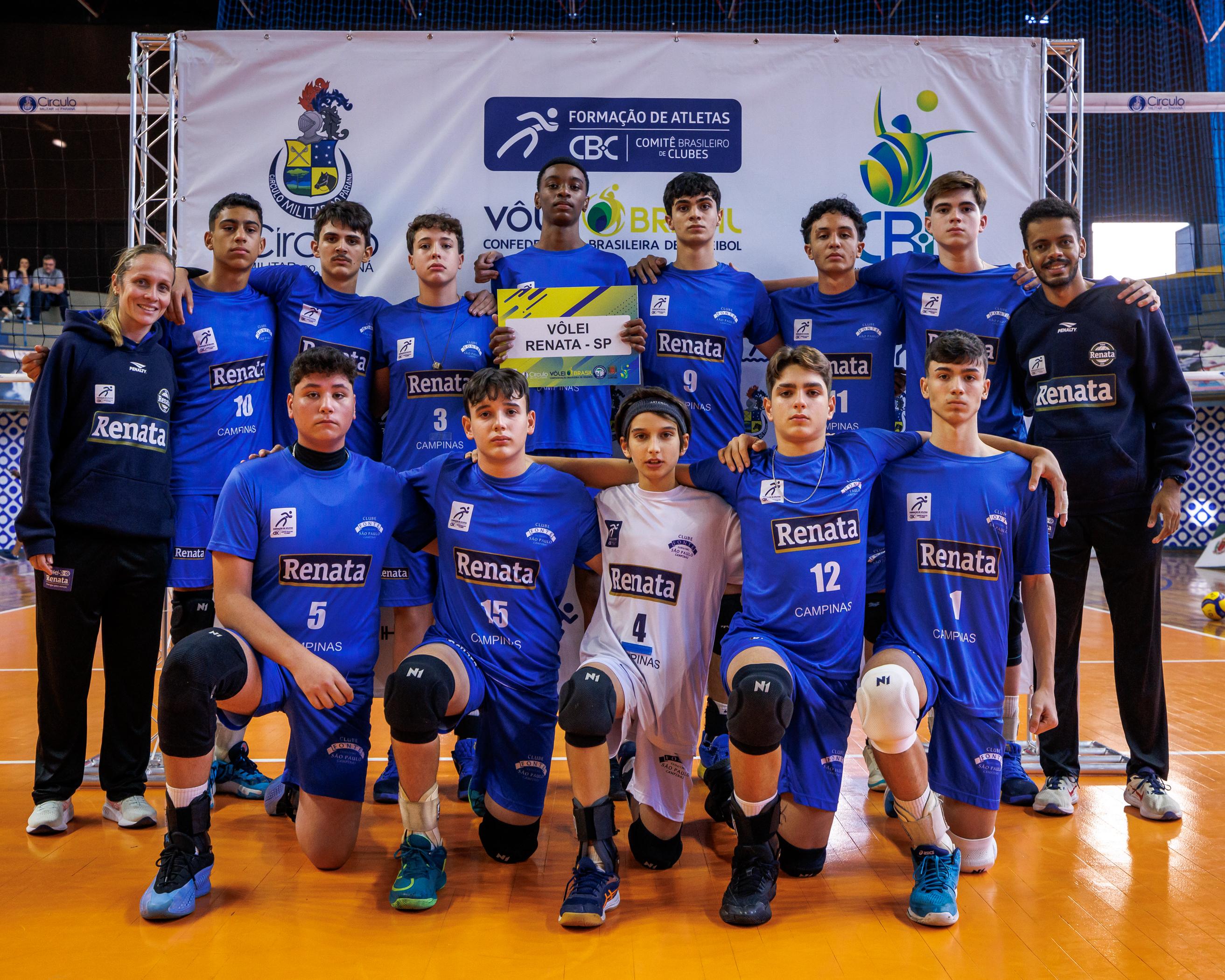 Vôlei Renata/Divulgação Equipe do Vôlei Renata, sub 16, que reprentará Campinas na Copa do Estado de São Paulo
