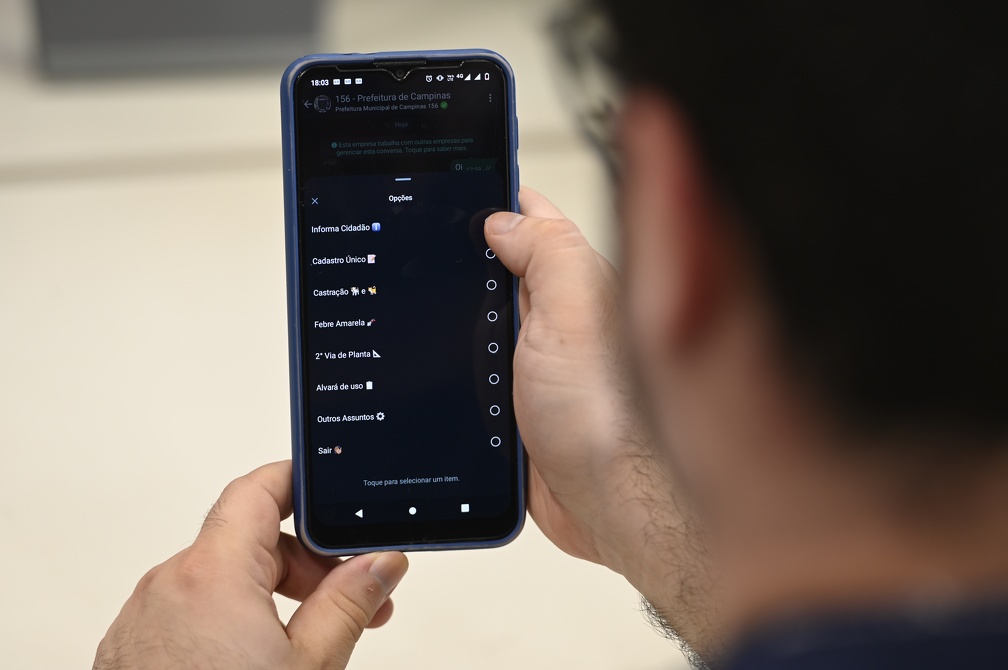 Diversos serviços da Prefeitura estão disponíveis pelo Whatsapp