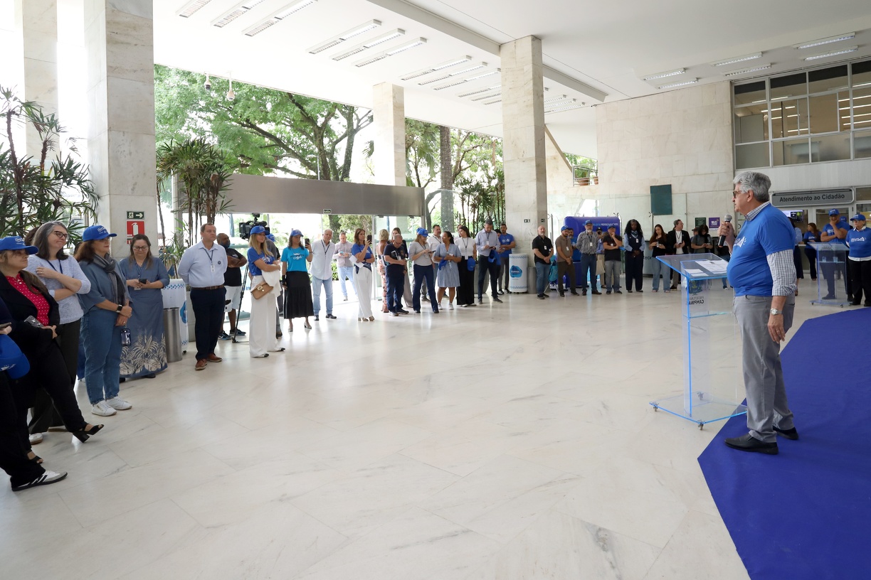 Inauguração do Novembro Azul no saguão do Paço Municipal 