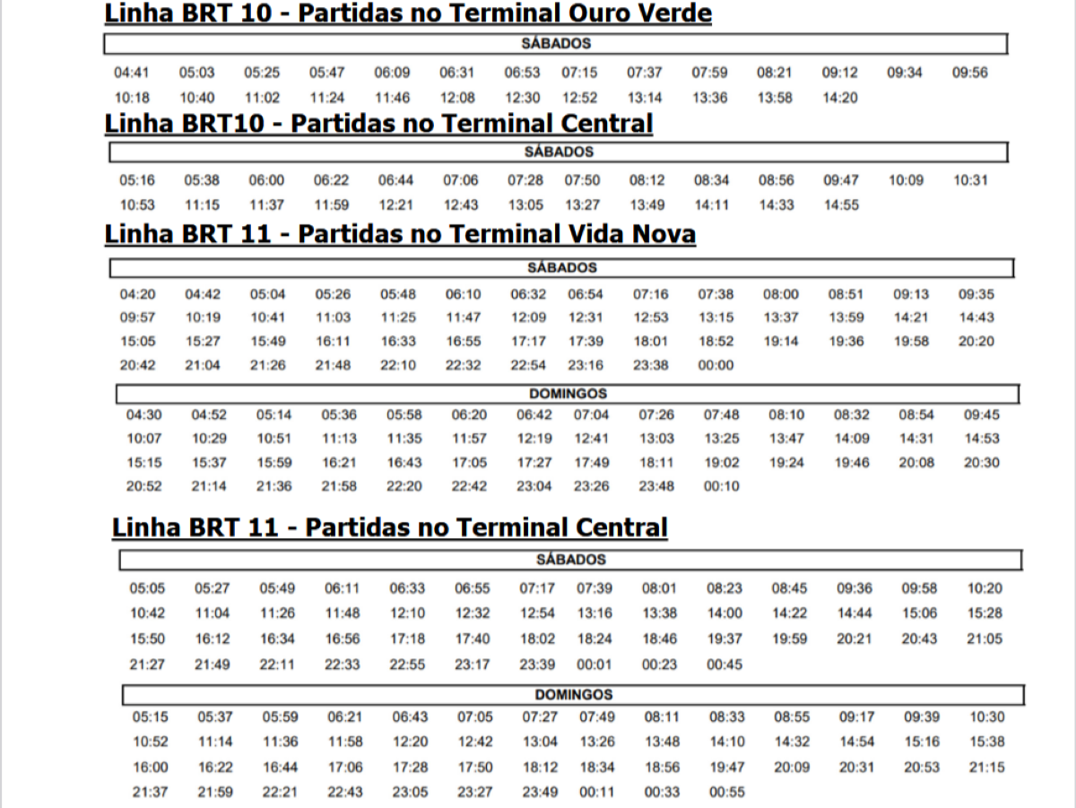 tabelalinhas Linha de ônibus será otimizada na região do Viaduto Cury; BRT terá unificação de rotas
