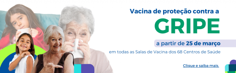 Banner da Campanha de Imunização contra Influenza